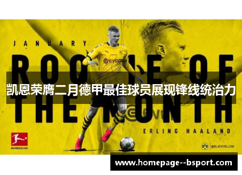 凯恩荣膺二月德甲最佳球员展现锋线统治力